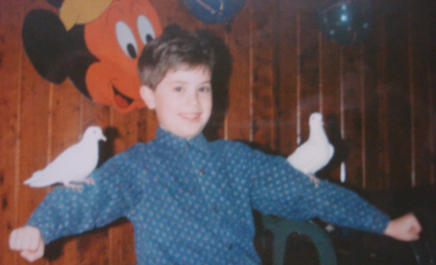 Ramiro during a magic show on his 8th birthday