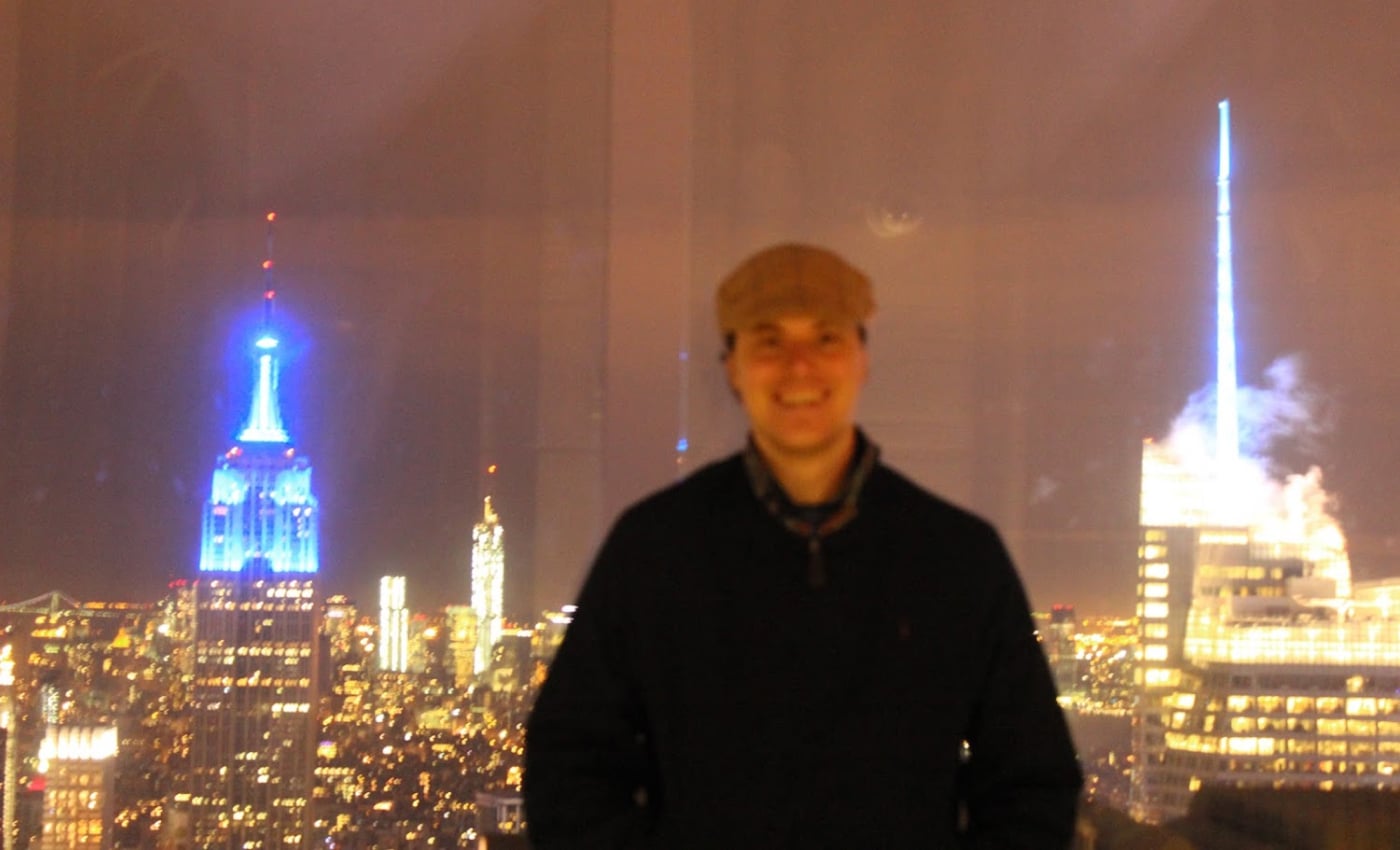 Ramiro on top of the Rockefeller Center